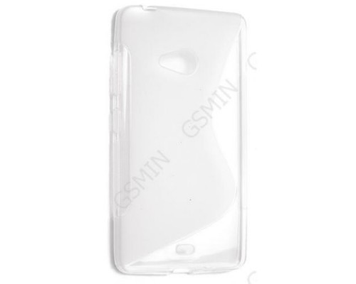 Чехол силиконовый для Microsoft Lumia 540 Dual sim S-Line TPU (Прозрачно-Матовый)