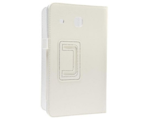 Кожаный чехол подставка для Samsung Galaxy Tab E 8.0 GSMIN Series CL (Белый) (Дизайн 117)