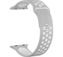 Ремешок силиконовый GSMIN Sport Edition для Apple Watch 38/40mm (Серый)