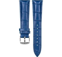 Ремешок кожаный GSMIN Crocodile 20 для Withings Steel HR (Синий)
