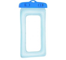Чехол GSMIN Air Max Waterproof водонепроницаемый для мобильных телефонов с воздуховыми краями (160х80мм) (Голубой)