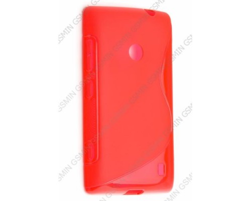 Чехол силиконовый для Nokia Lumia 520 / 525 S-Line TPU (Красный)