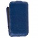 Кожаный чехол для HTC Desire 200 Melkco Premium Leather Case - Jacka Type (Dark Blue LC)