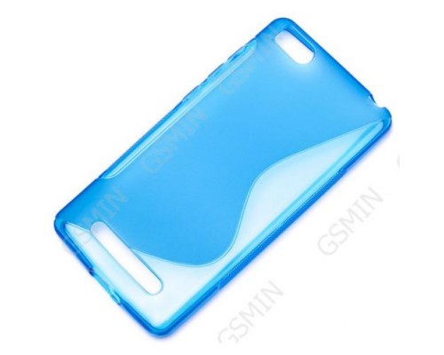 Чехол силиконовый для Xiaomi Mi4i / Mi4c S-Line TPU (Синий)