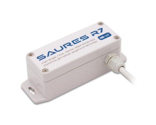 Контроллер SAURES R7 m1, симчип NB-IoT МТС, каналов 4+32(2), лит.батарея, внутр.антен., вывод с торца