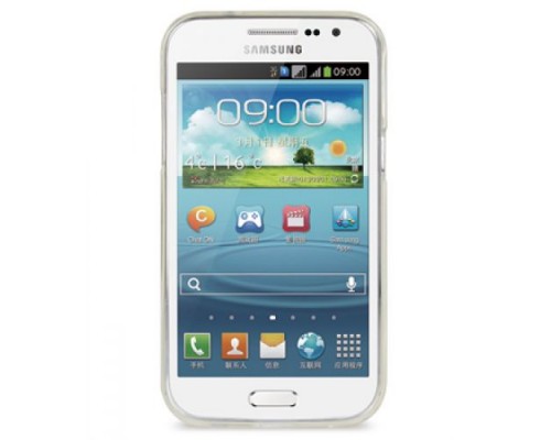 Чехол силиконовый для Samsung Galaxy Win Duos (i8552) Melkco Poly Jacket TPU (Transparent Mat)