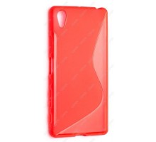 Чехол силиконовый для Sony Xperia X S-Line TPU (Красный)