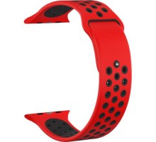 Ремешок силиконовый GSMIN Sport Edition для Apple Watch 38/40mm (Красный)