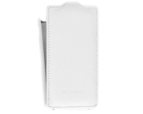 Кожаный чехол для Sony Xperia U / ST25i Melkco Premium Leather Case - Jacka Type (White LC)