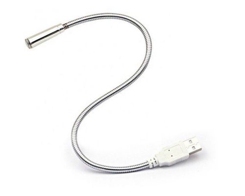 USB светильник GSMIN LHT-01 с гибкой ножкой (Серебристый)