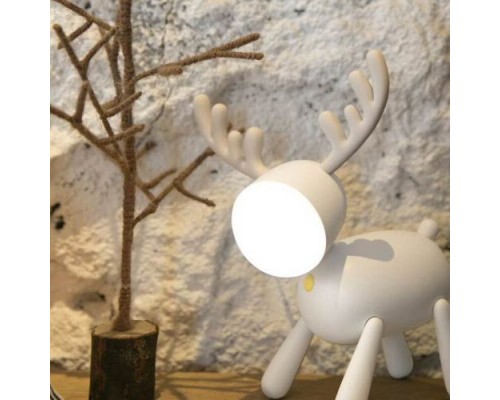 Лампа-ночник в форме оленя Waggy Lamp со встроенным аккумулятором (Белый)