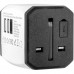 Переходник для розетки GSMIN Travel Adapter HHT525 с кейсом (Белый)