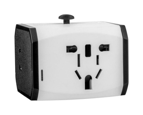 Переходник для розетки GSMIN Travel Adapter HHT525 с кейсом (Белый)