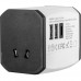 Переходник для розетки GSMIN Travel Adapter HHT525 с кейсом (Белый)