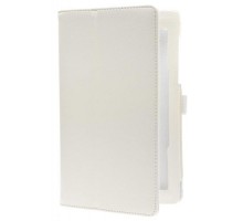 Кожаный чехол подставка для Lenovo Tab 3 Essential GSMIN Series CL (Белый)
