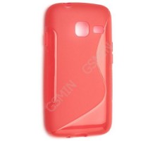 Чехол силиконовый для Samsung Galaxy J1 mini (2016) S-Line TPU (Красный)