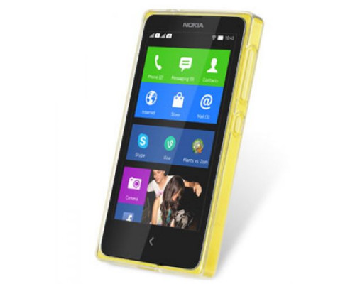 Чехол силиконовый для Nokia X Dual Sim Melkco Poly Jacket TPU (Transparent Mat)