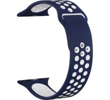 Ремешок силиконовый GSMIN Sport Edition для Apple Watch 38/40mm (Синий)