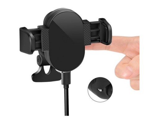 Автоматический автомобильный держатель GSMIN Tiny для смартфонов в дефлектор (Черный)