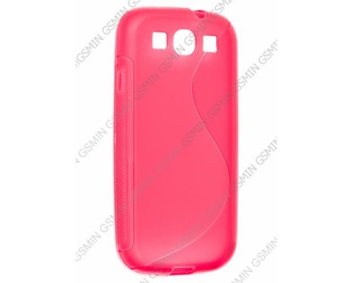 Чехол силиконовый для Samsung Galaxy S3 (i9300) S-Line TPU (Розовый)