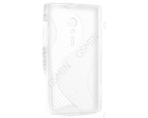 Чехол силиконовый для Sony Xperia ion / LT28at S-Line TPU (Прозрачно-Матовый)