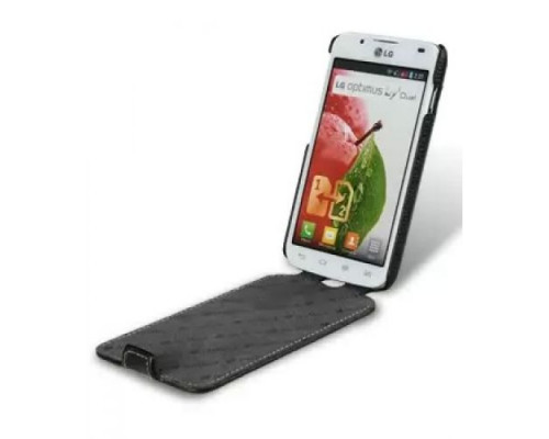 Кожаный чехол для LG Optimus L7 II Dual / P715 Melkco Leather Case - Jacka Type (Black LC)