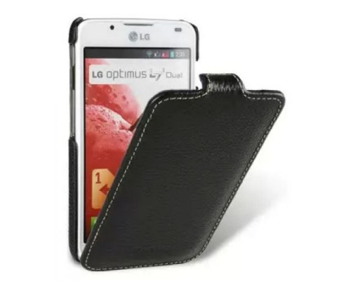 Кожаный чехол для LG Optimus L7 II Dual / P715 Melkco Leather Case - Jacka Type (Black LC)