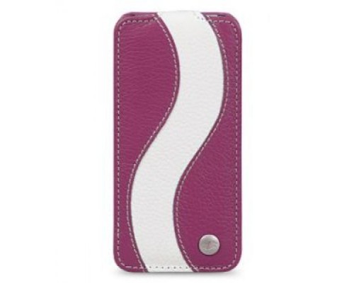 Кожаный чехол для HTC One V / Primo / T320e Melkco Premium Leather Case - Special Edition Jacka Type (Purple/White LC)