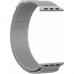 Ремешок металлический GSMIN Milanese Loop для Apple Watch 38/40mm (Серебристый)