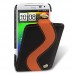 Кожаный чехол для HTC Sensation XL / X315e / G21 Melkco Premium Leather Case - Special Edition Jacka Type (Black/Orange LC)