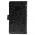 Кожаный чехол клатч для Samsung Galaxy S9 GSMIN Crocodile Texture LC (Черный)