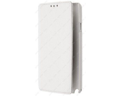 Кожаный чехол для Samsung Galaxy Note 3 (N9005) Melkco Premium Leather Case - Face Cover Book Type (White LC) Ver.3