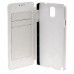 Кожаный чехол для Samsung Galaxy Note 3 (N9005) Melkco Premium Leather Case - Face Cover Book Type (White LC) Ver.3