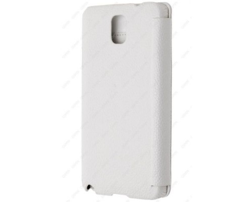 Кожаный чехол для Samsung Galaxy Note 3 (N9005) Melkco Premium Leather Case - Face Cover Book Type (White LC) Ver.3