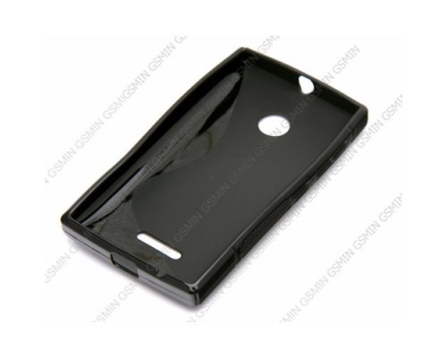 Чехол силиконовый для Microsoft Lumia 435 Dual sim S-Line TPU (Черный)