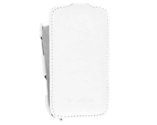 Кожаный чехол для Samsung Galaxy Mini 2 (S6500) Melkco Premium Leather Case - Jacka Type (White LC)