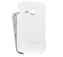 Кожаный чехол для Samsung Galaxy Mini 2 (S6500) Melkco Premium Leather Case - Jacka Type (White LC)