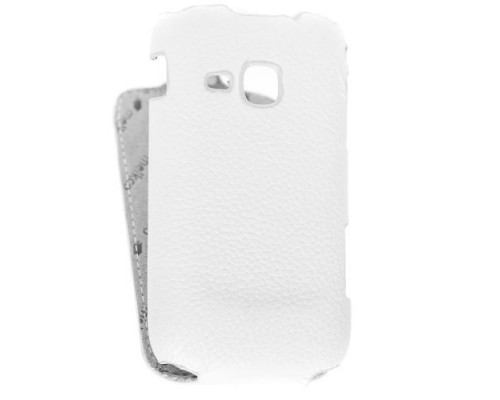 Кожаный чехол для Samsung Galaxy Mini 2 (S6500) Melkco Premium Leather Case - Jacka Type (White LC)