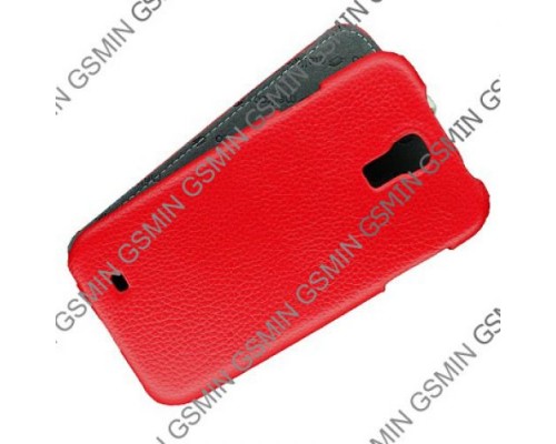 Кожаный чехол для Samsung Galaxy S4 (i9500) Melkco Premium Leather Case - Limited Edition Jacka Type (Red/White LC)