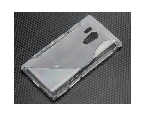 Чехол силиконовый для Sony Xperia Acro S / LT26w S-Line TPU (Прозрачно-матовый)