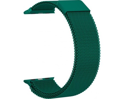 Ремешок металлический GSMIN Milanese Loop для Apple Watch 42/44mm (Малахитовый)