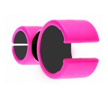 Универсальный держатель GSMIN Round Holder для телефона на велосипед (Розово-чёрный)