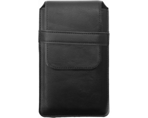 Чехол карман GSMIN с зажимом вертикальный на ремень универсальный 170x90 мм (6.3) (Черный)