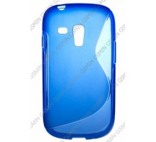 Чехол силиконовый для Samsung Galaxy S3 Mini (i8190) S-Line TPU (Голубой)