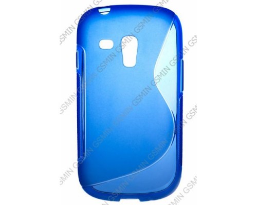 Чехол силиконовый для Samsung Galaxy S3 Mini (i8190) S-Line TPU (Голубой)