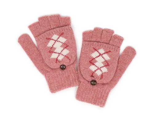 Перчатки-варежки с откидным верхом GSMIN Warm Shelter (Розовый)