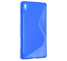 Чехол силиконовый для Sony Xperia Z3+/Z4 S-Line TPU (Синий)