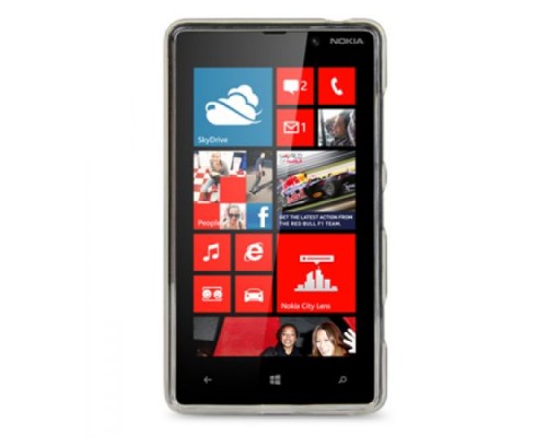 Чехол силиконовый для Nokia Lumia 820 Melkco Poly Jacket TPU (Transparent Mat)