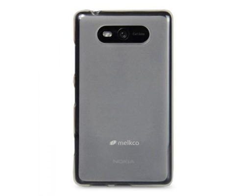 Чехол силиконовый для Nokia Lumia 820 Melkco Poly Jacket TPU (Transparent Mat)