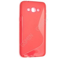 Чехол силиконовый для Samsung Galaxy A8 S-Line TPU (Красный)